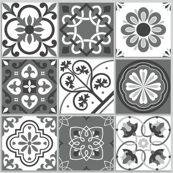 BDM 3x3 Moroccan Grey Multi| Floor - Wall Tiles, Sarjapur -Bengaluru