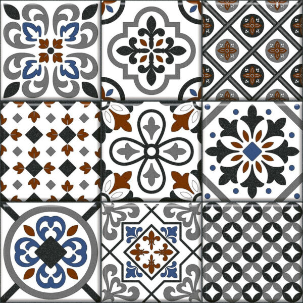 BDM EC Moroccan 3x3 Grey Multi| Floor - Wall Tiles, Sarjapur -Bengaluru