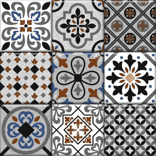 ODM Moroccan 3x3 EC Grey Multi| Floor - Wall Tiles, Sarjapur -Bengaluru