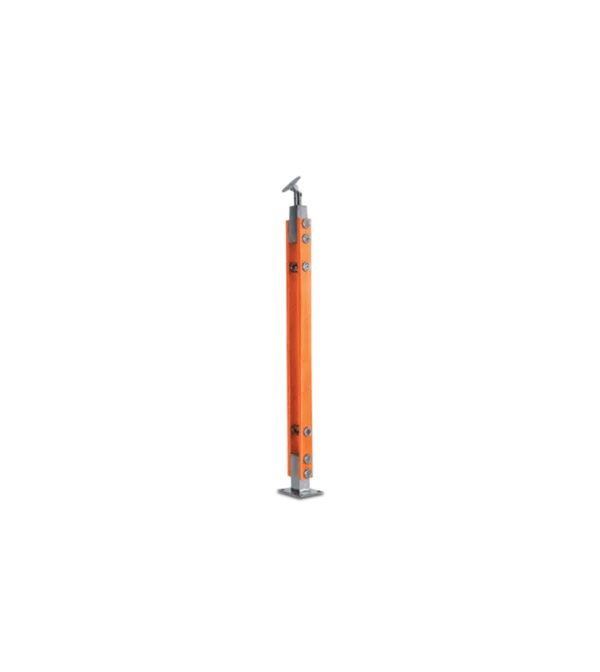 Orange Wooden Railing with 2 Inbound Wire Locator