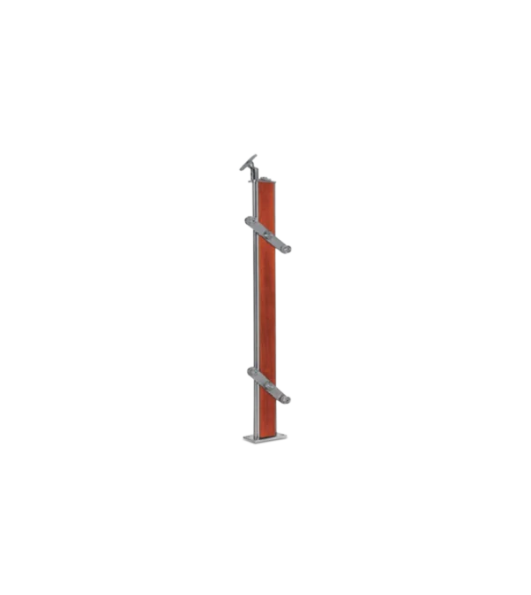 Wooden Railing with 2 Glass Holder