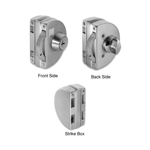 Key Outside & Knob Inside Glass-to-Glass Application